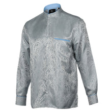 King Classic - Silver Long Sleeve Jacquard Woven Men's Shirt