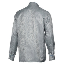 King Classic - Silver Long Sleeve Jacquard Woven Men's Shirt