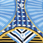 African Spine - Blue Men's Long Sleeve Cotton Printed Shirt