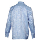 King Classic - Light Blue Long Sleeve Jacquard Woven Men's Shirt