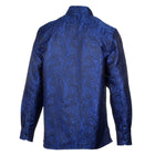 King Classic - Royal Blue Long Sleeve Jacquard Woven Men's Shirt