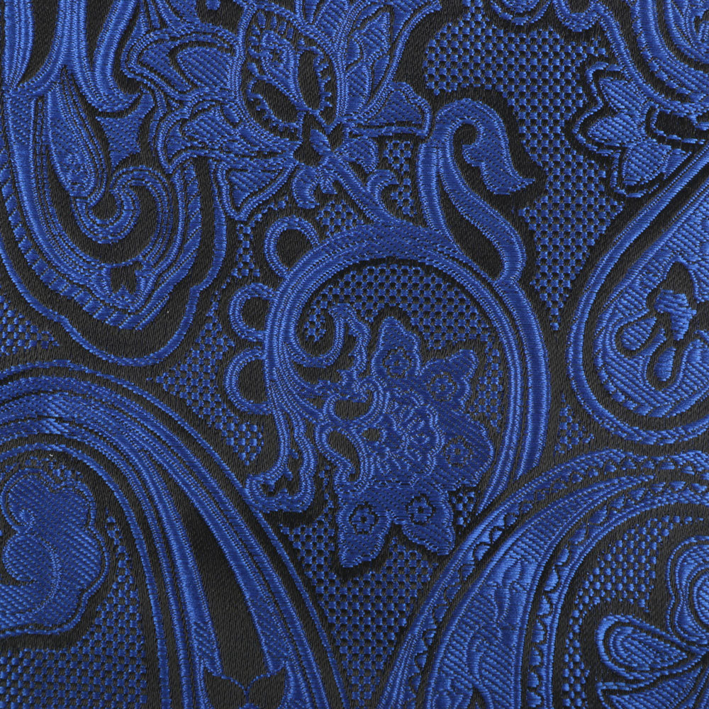 King Classic - Royal Blue Long Sleeve Jacquard Woven Men's Shirt