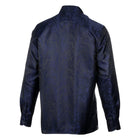 King Classic - Navy Long Sleeve Jacquard Woven Men's Shirt