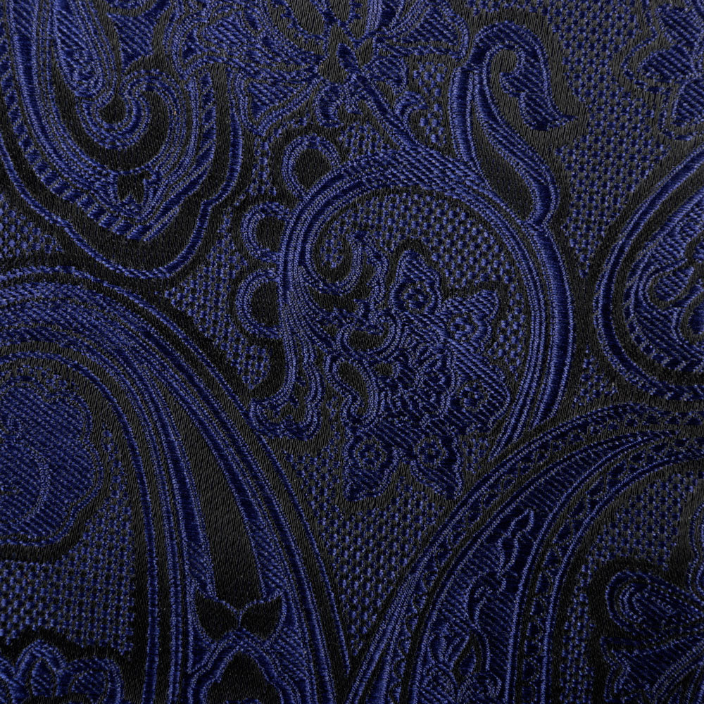 King Classic - Navy Long Sleeve Jacquard Woven Men's Shirt