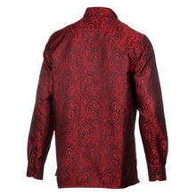 King Classic - Red Long Sleeve Jacquard Woven Men's Shirt