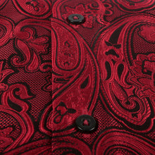 King Classic - Red Long Sleeve Jacquard Woven Men's Shirt