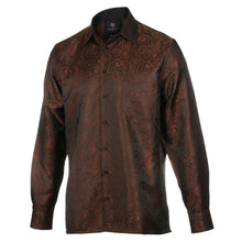 King Classic - Brown Long Sleeve Jacquard Woven Men's Shirt
