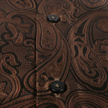 King Classic - Brown Long Sleeve Jacquard Woven Men's Shirt