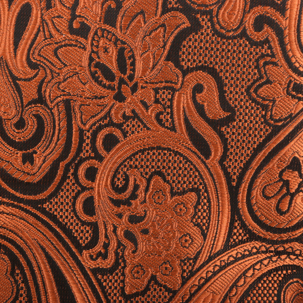 King Classic - Burnt Orange Long Sleeve Jacquard Woven Men's Shirt