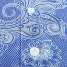 Paisley Flower - Blue Long Sleeve Jacquard Woven Men's Shirt