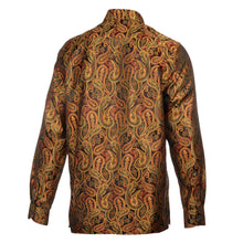 Persian Pickles - Gold Long Sleeve Jacquard Woven Men's Shirt