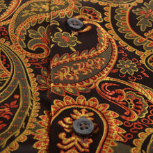 Persian Pickles - Gold Long Sleeve Jacquard Woven Men's Shirt