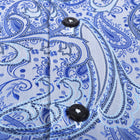 African Paisely - Blue Long Sleeve Jacquard Woven Men's Shirt