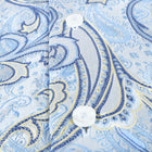 African Paisely - Light Blue Long Sleeve Jacquard Woven Men's Shirt