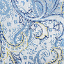 African Paisely - Light Blue Long Sleeve Jacquard Woven Men's Shirt