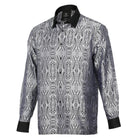 Royal Prince - Black Long Sleeve Jacquard Woven Men's Shirt