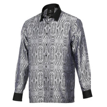 Royal Prince - Black Long Sleeve Jacquard Woven Men's Shirt
