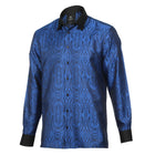 Royal Prince - Blue Long Sleeve Jacquard Woven Men's Shirt