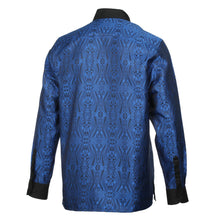 Royal Prince - Blue Long Sleeve Jacquard Woven Men's Shirt
