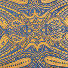 Royal Prince - Gold Blue Long Sleeve Jacquard Woven Men's Shirt