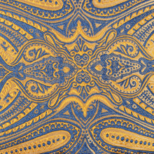 Royal Prince - Gold Blue Long Sleeve Jacquard Woven Men's Shirt