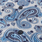 Dotted Paisley - Royal Blue Long Sleeve Jacquard Woven Men's Shirt