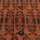 African Shield - Burnt Orange Men's Jacquard Satin Luxury Formal Shirt