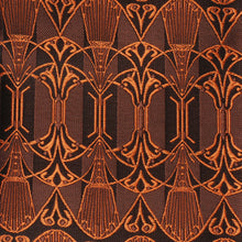 African Shield - Burnt Orange Men's Jacquard Satin Luxury Formal Shirt