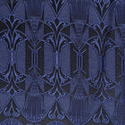 African Shield - Navy Men's Jacquard Satin Luxury Formal Shirt