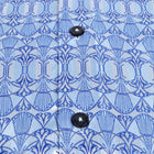 African Shield - Blue Men's Jacquard Satin Luxury Formal Shirt