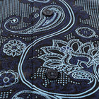 Paisley Flower - Navy Men's Jacquard Satin Luxury Formal Shirt