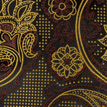 Paisley Flower - Brown Men's Jacquard Satin Luxury Formal Shirt