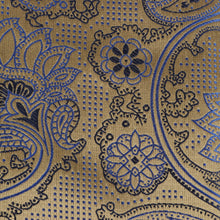 Paisley Flower - Gold Men's Jacquard Satin Luxury Formal Shirt