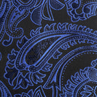 Paisley Leave - Royal Blue Men's Jacquard Satin Luxury Formal Shirt