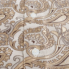 Paisley Leave - Light Brown Men's Jacquard Satin Luxury Formal Shirt