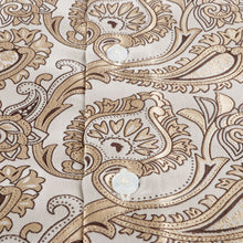 Paisley Leave - Light Brown Men's Jacquard Satin Luxury Formal Shirt