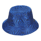 Men's Bucket Hat, Jacquard Woven Satin - Royal Prince Blue