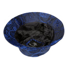 Men's Bucket Hat, Jacquard Woven Satin - Paisley Flower Navy