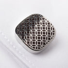 Men's Cufflink Square with stranded Detailing - Silver