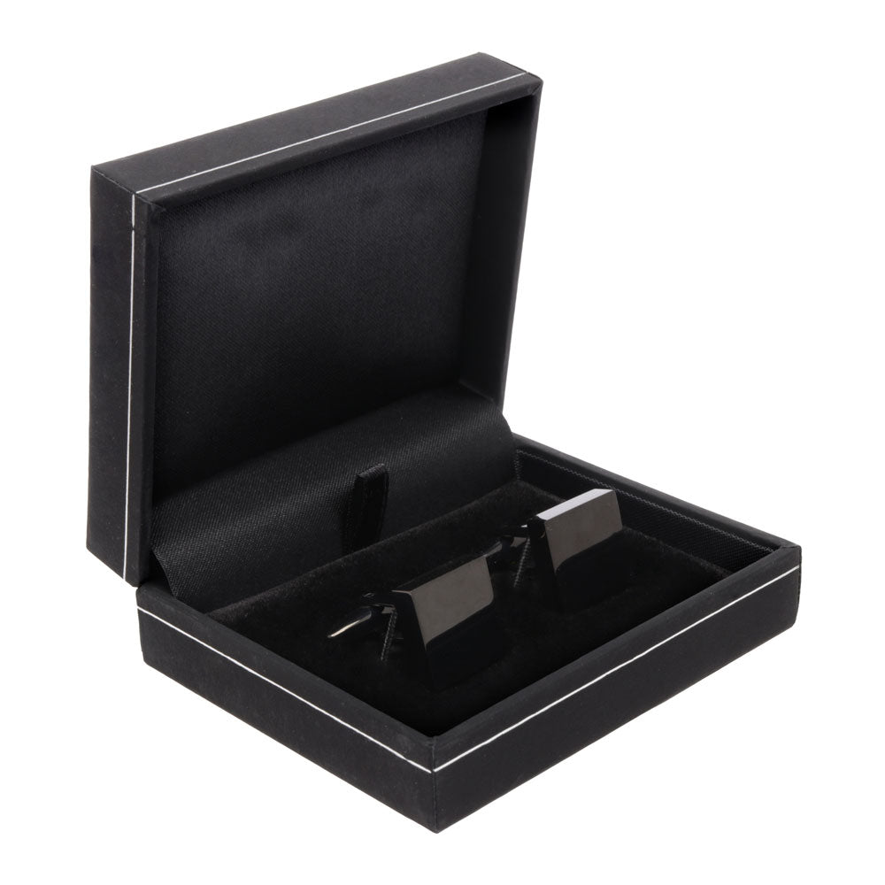 Men's Cufflink Square - Black