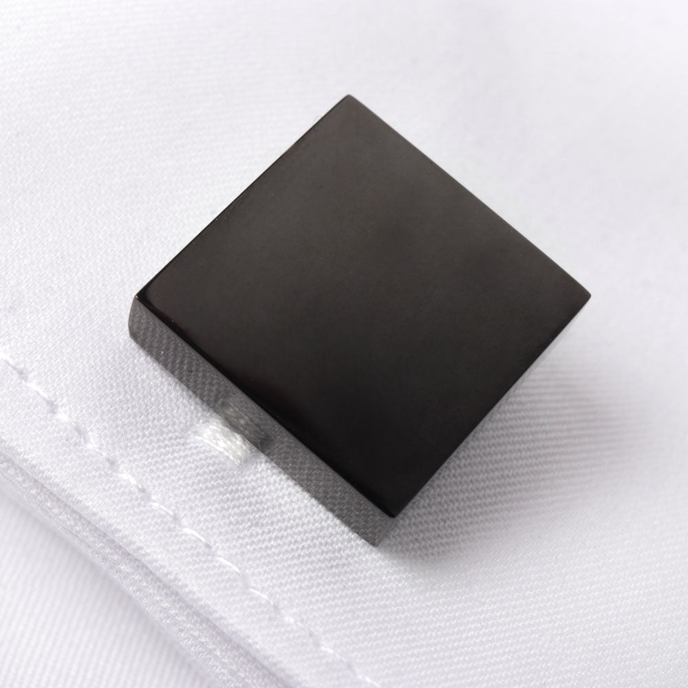Men's Cufflink Square - Black
