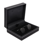 Men's Cufflink Round - Black