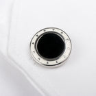 Men's Cufflink Round - Black