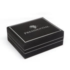 Men's Cufflink Rectangular - Diamante Stripe Black