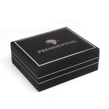 Men's Cufflink Rectangular - Diamante Stripe Black