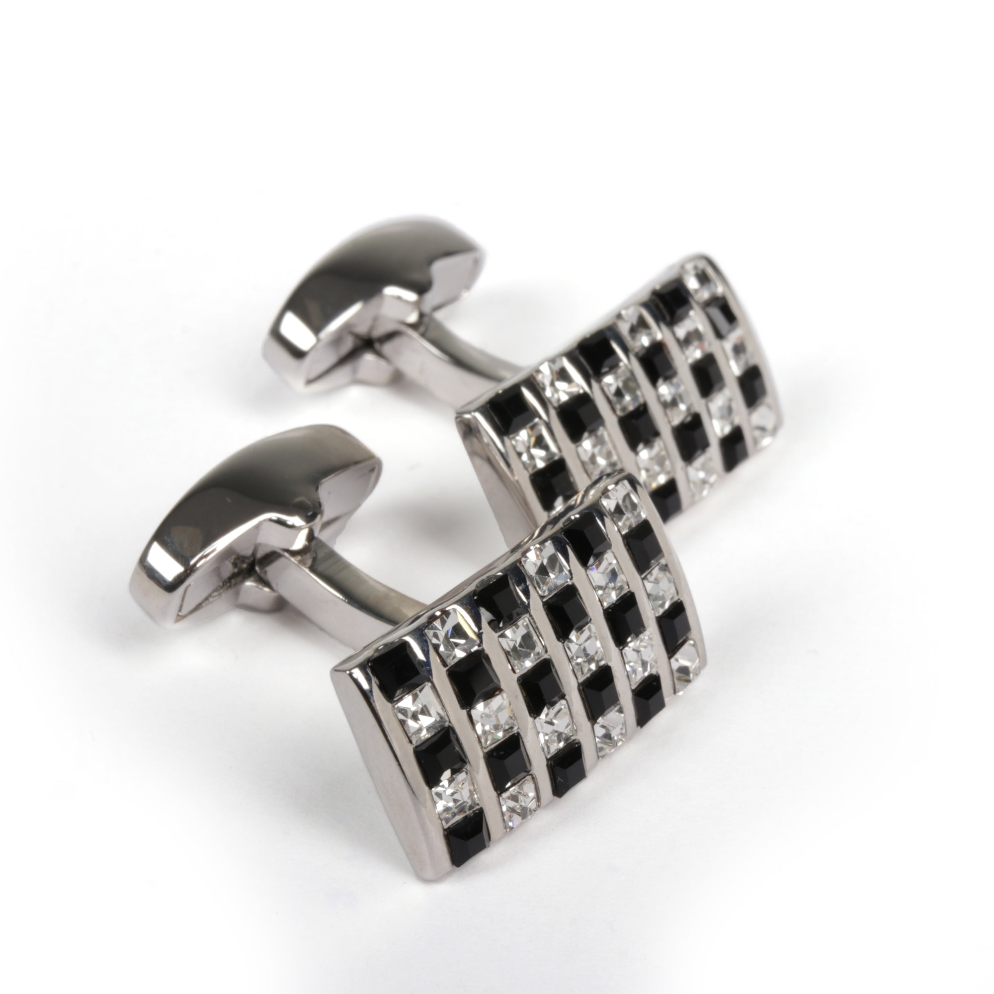 Men's Cufflink Rectangular - Diamante Check