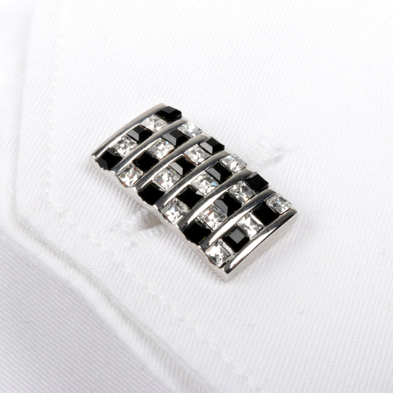 Men's Cufflink Rectangular - Diamante Check