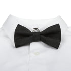 Diagonal P Woven Silk Bowtie - Black