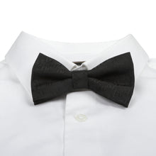 Diagonal P Woven Silk Bowtie - Black