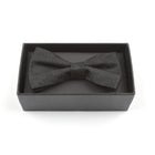 Diagonal P Woven Silk Bowtie - Black